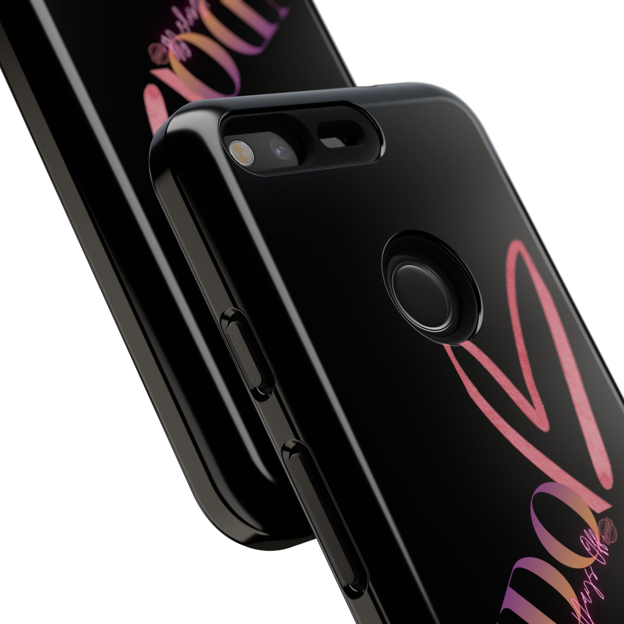 NDO Heart Phone Case – Slim Tough Protective iPhone Cover with Pink Heart Design