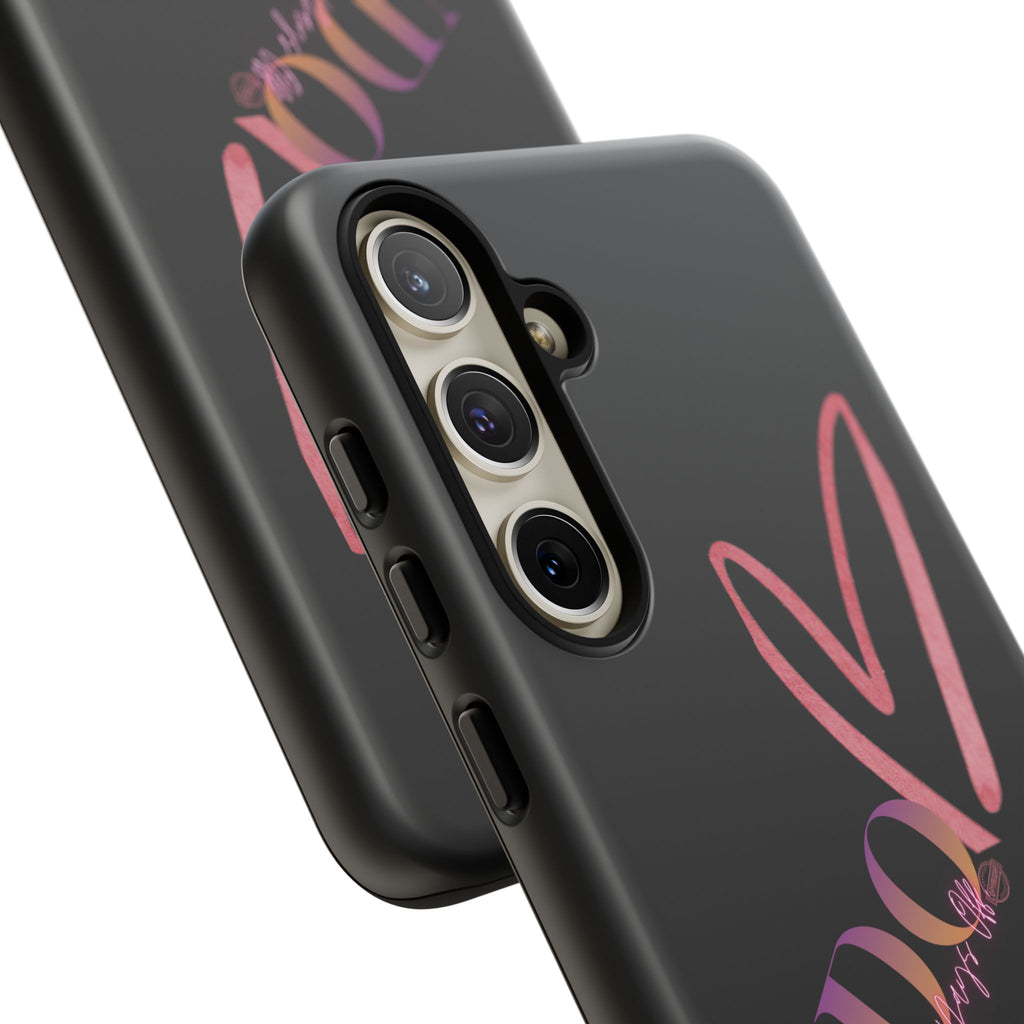 NDO Heart Phone Case – Slim Tough Protective iPhone Cover with Pink Heart Design