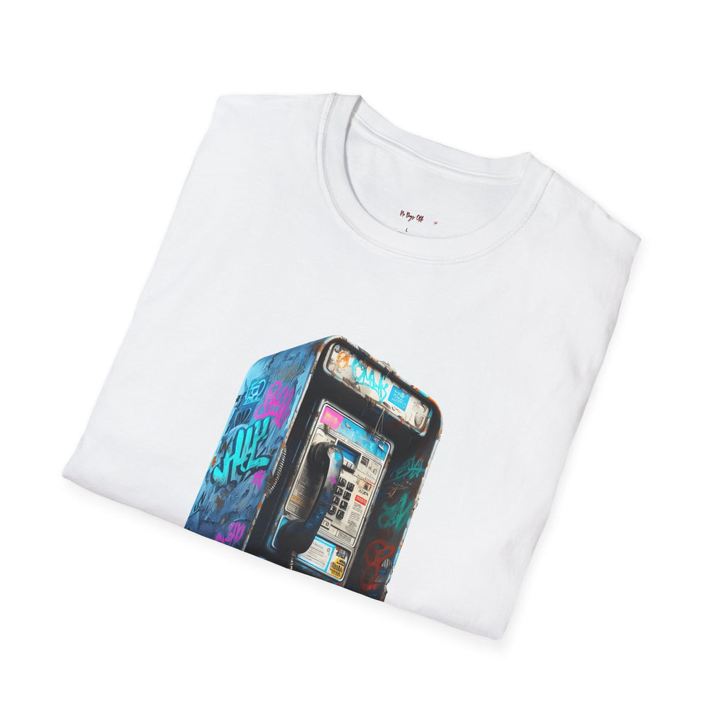 Gen X Retro Payphone Tee — Vintage Graffiti Phone Graphic T-Shirt