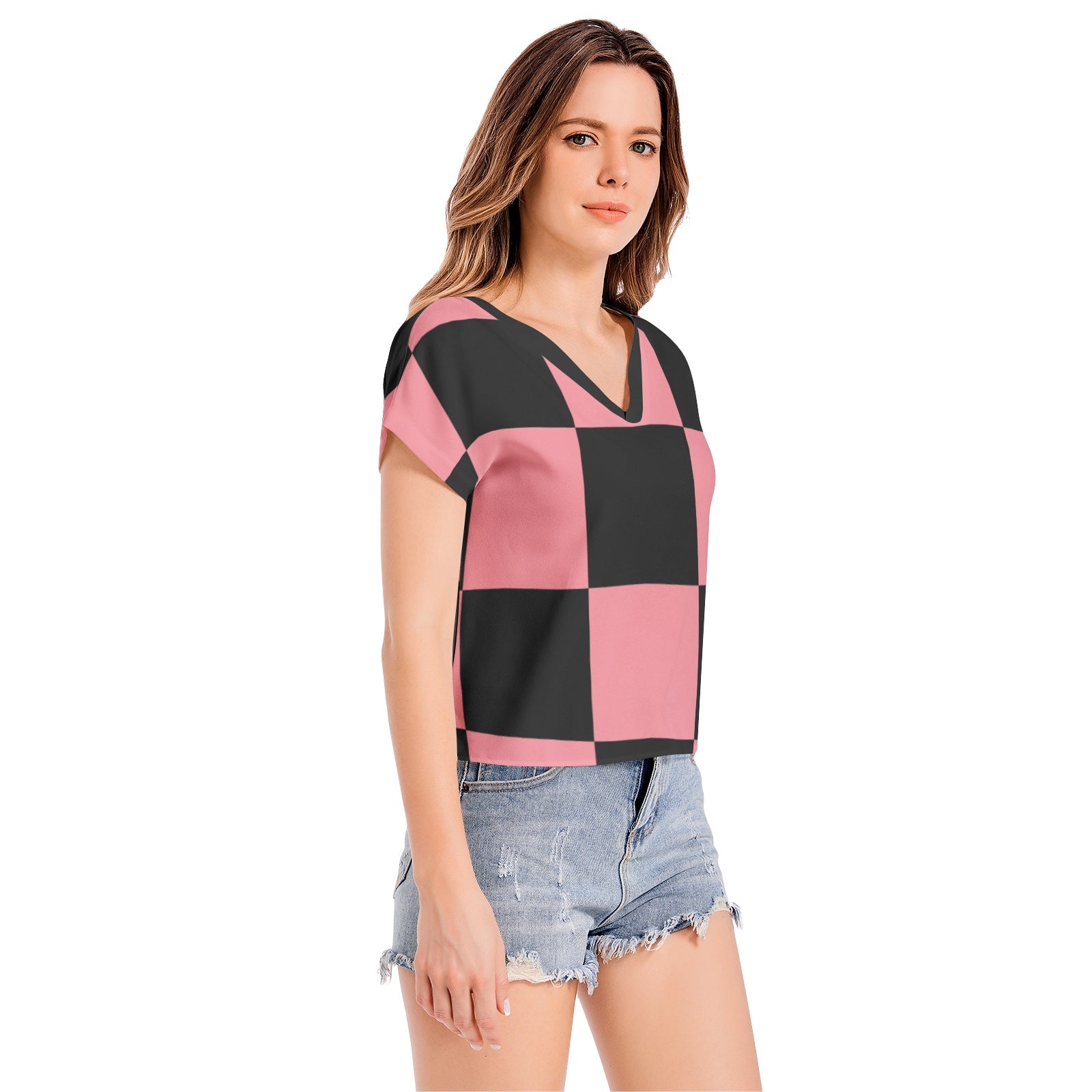 Batwing Sleeve V-Neck Top