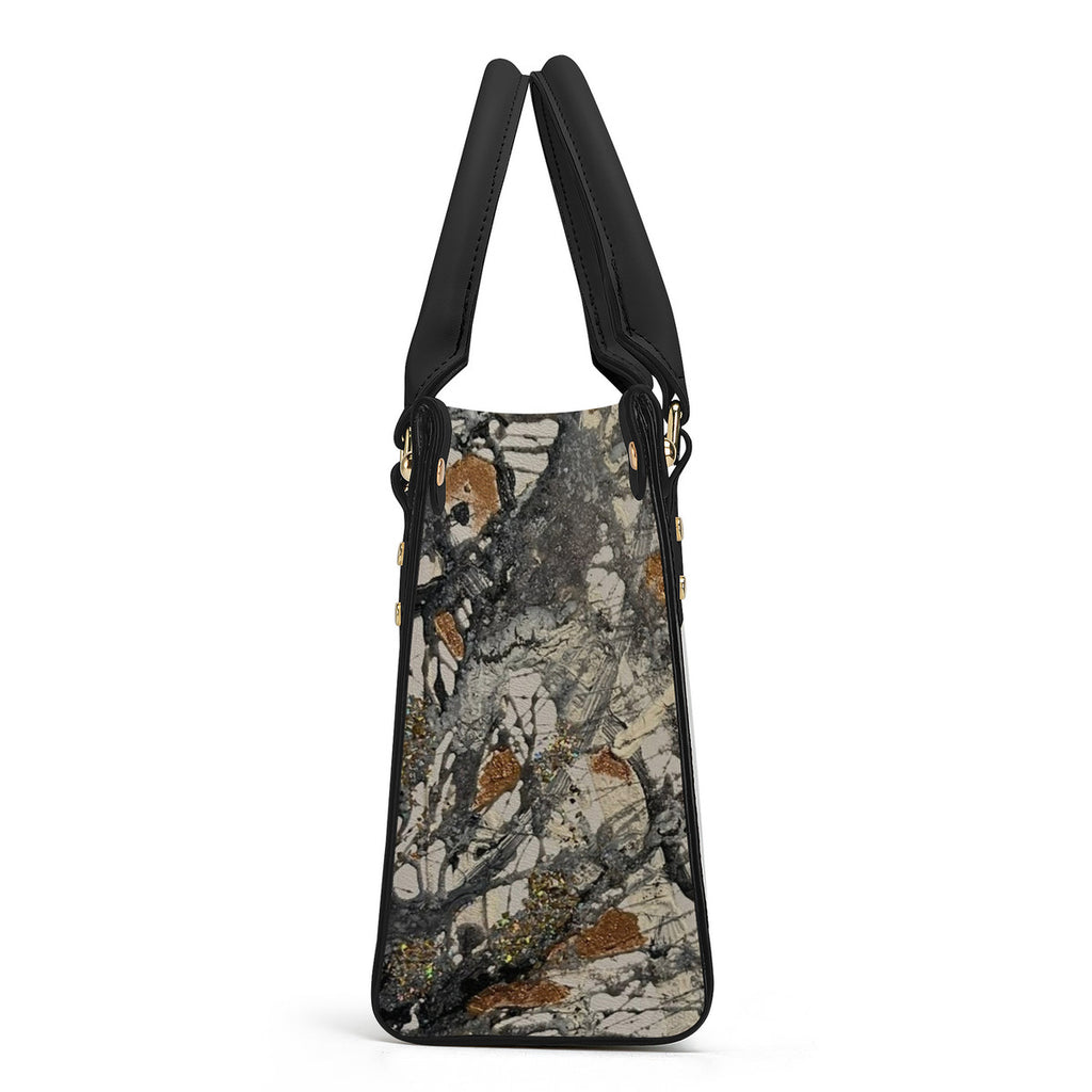 NDO Designs Painting Inspired Luxury Women PU Tote Bag - Black