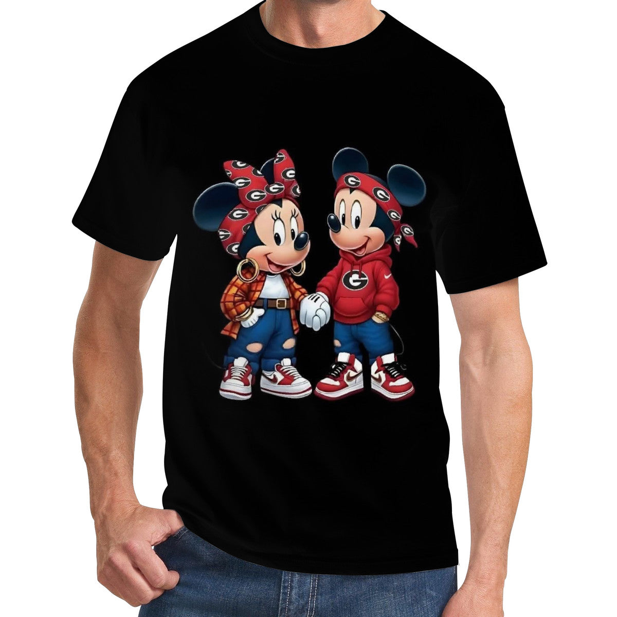 GA Bulldogs Minnie/Mickie  Men's Tee