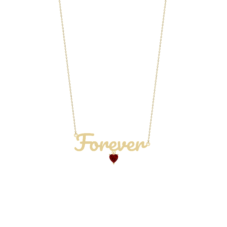 Birthstone Name Necklace