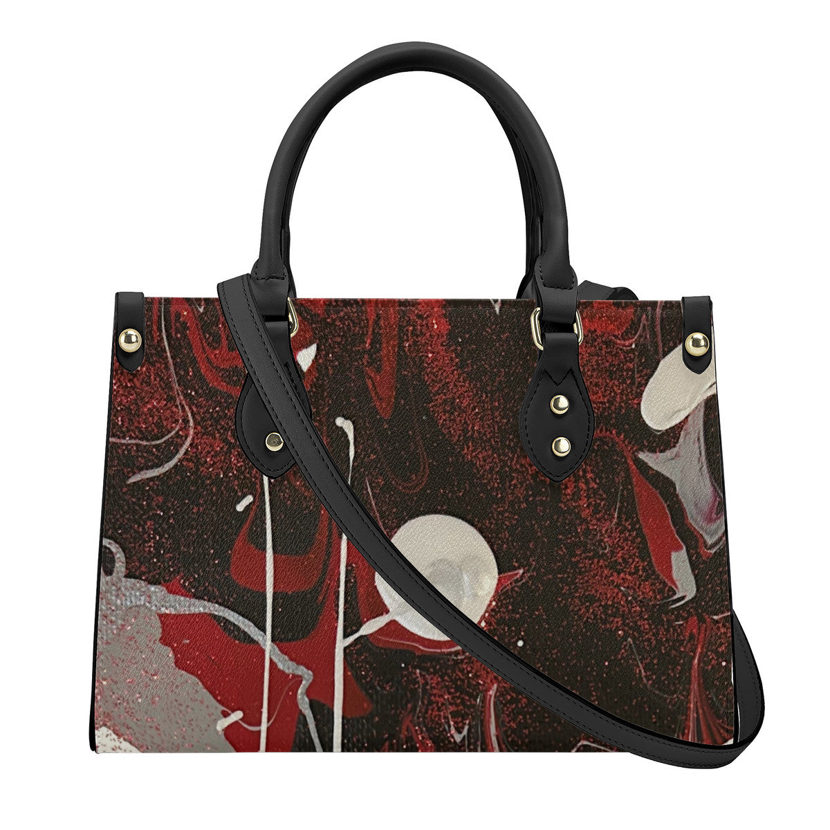 NDO Painting Inspired Luxury Women PU Tote Bag - Black