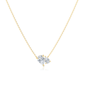 Pear cut Toi et Moi  Necklace in yellow gold
