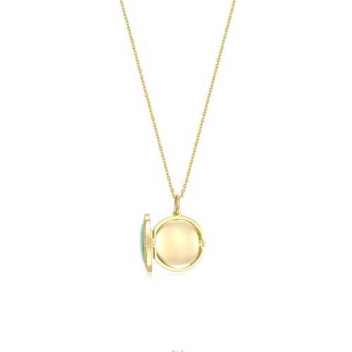 18K Gold Plated Legacy Jade Locket SN004G