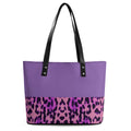 NDO Designs Purple Leopard Designer Leather Handbag