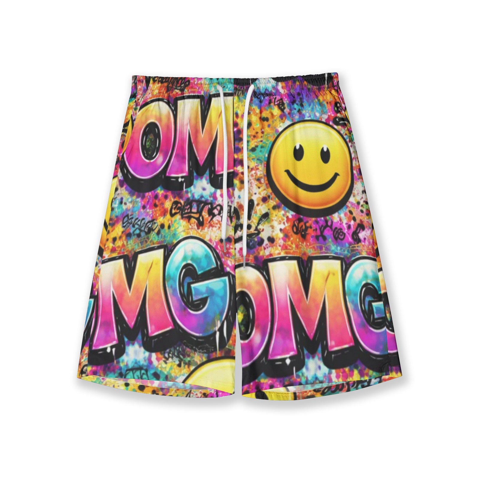 NDO oMG Men's All-Over-Print Hawaiian Swim Shorts