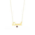 Customize this 18k Gold Plated Heart Birthstone Name Necklace SN001G