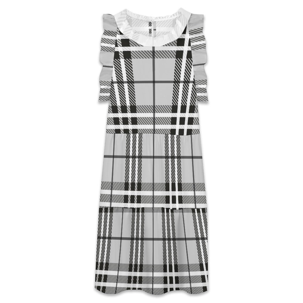 Ruffled high-waisted dress