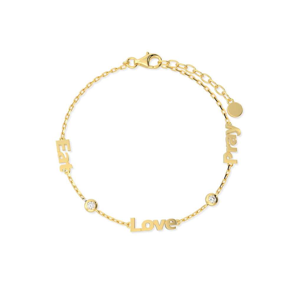 Linked by Love – Name Bracelet with Emotional Spark SB002G