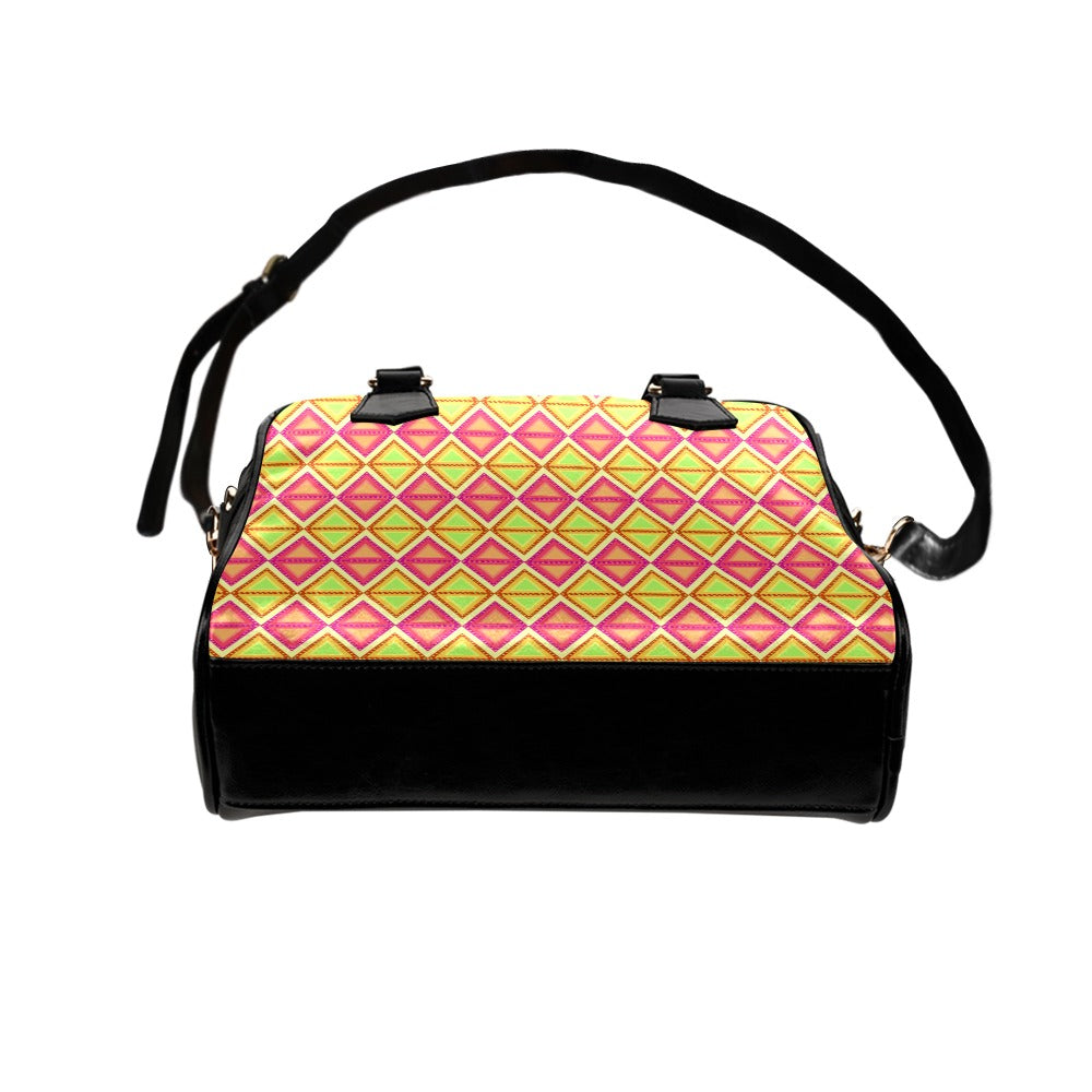 NDO Designs Pink Triangle Shoulder Handbag (Model 1634)