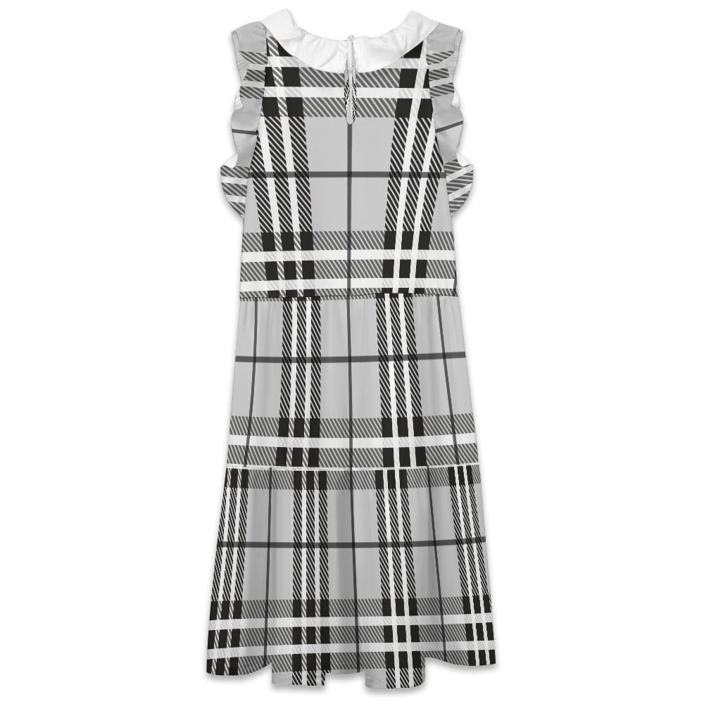 Ruffled high-waisted dress