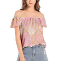 NDO Pink Love Women's Off The Shoulder Top