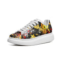 Unisex Non Slip Lace Up Faux Leather Sneakers