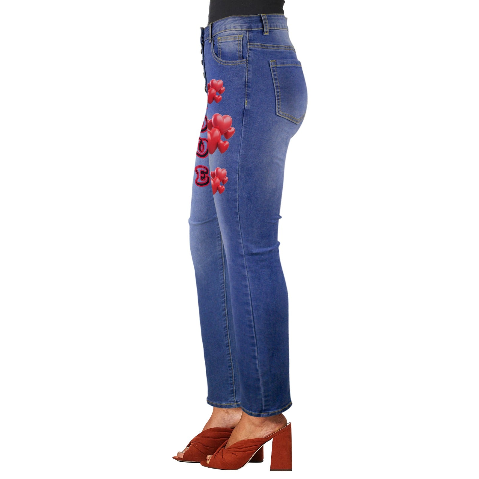 Women's Love Heart Jeans