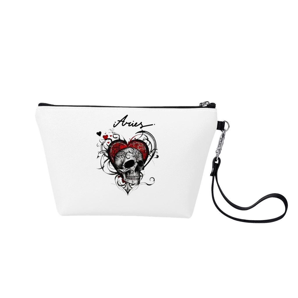 Aries Skull Rose Sling Cosmetic Bag