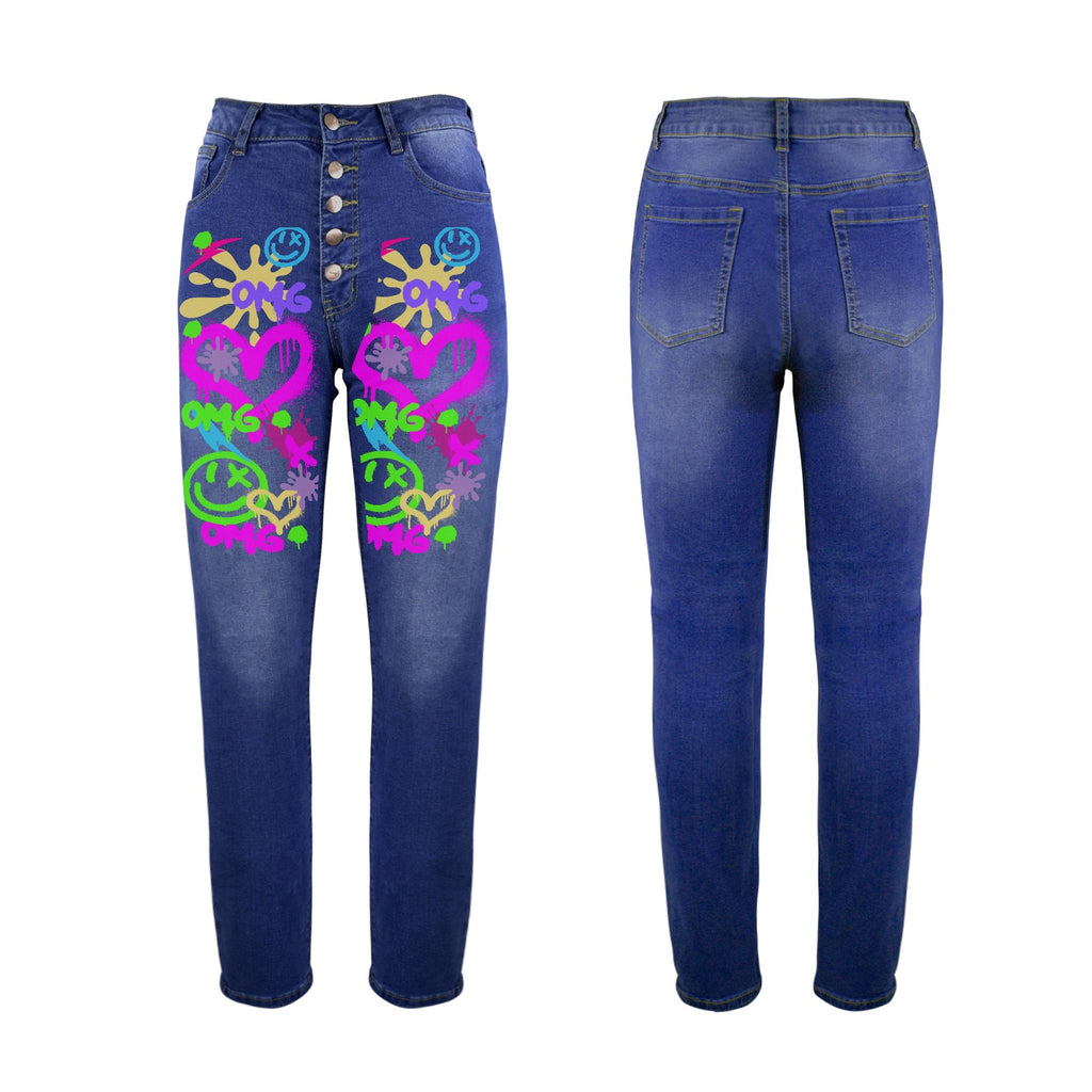 NOD- "OMG" Front Graffitti Women's Jeans