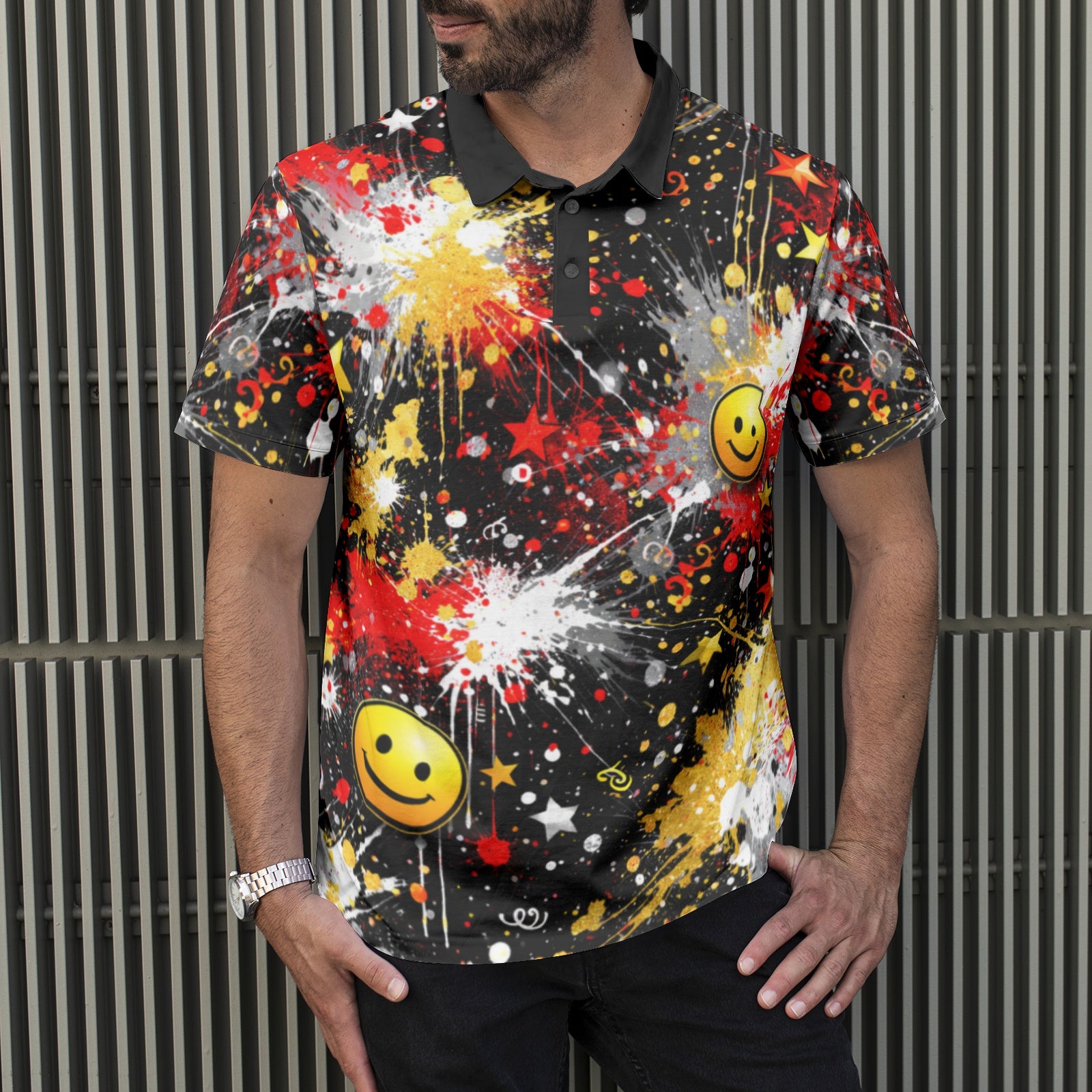 Men's All-Over Print Polo Shirts