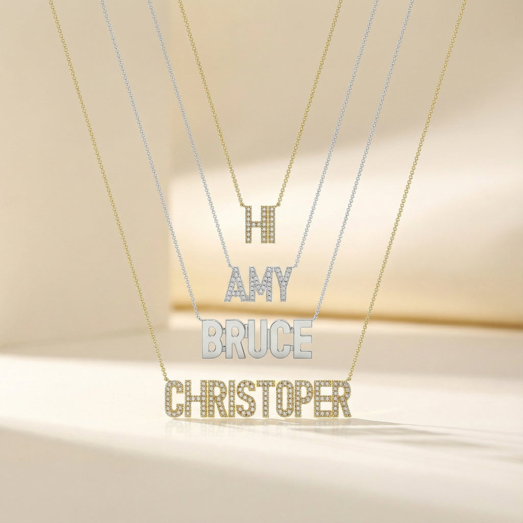 Gold Plated Silver Signature name necklace AW24N002GD