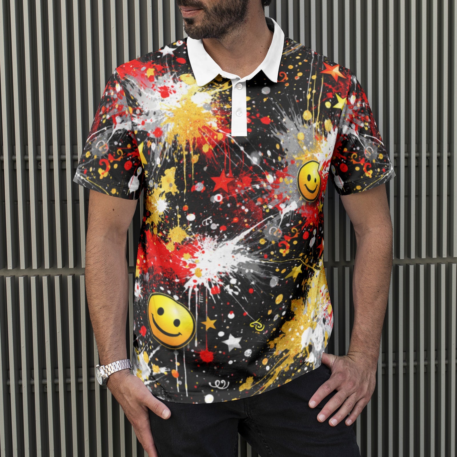 Men's All-Over Print Polo Shirts