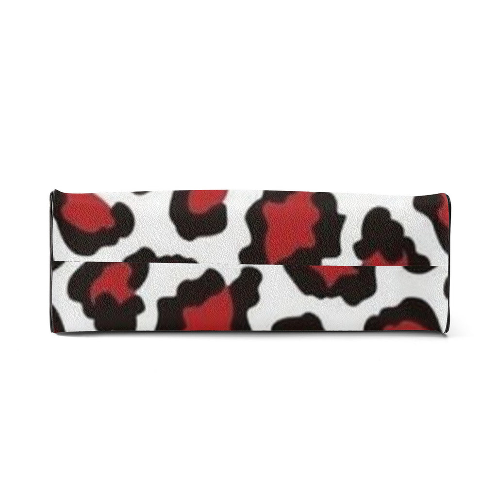 NDO Designs Red Leopard Luxury Women Tote Bag - White
