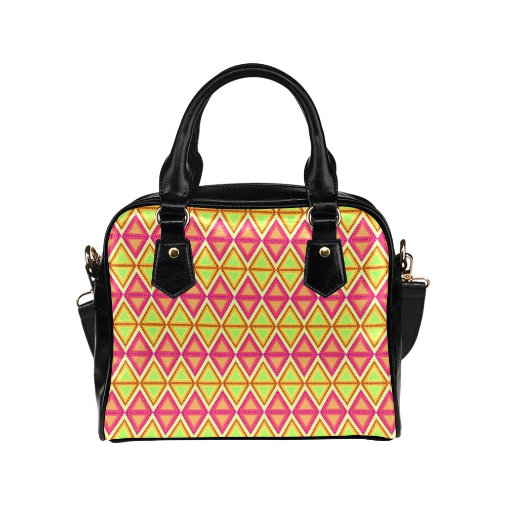 NDO Designs Pink Triangle Shoulder Handbag (Model 1634)