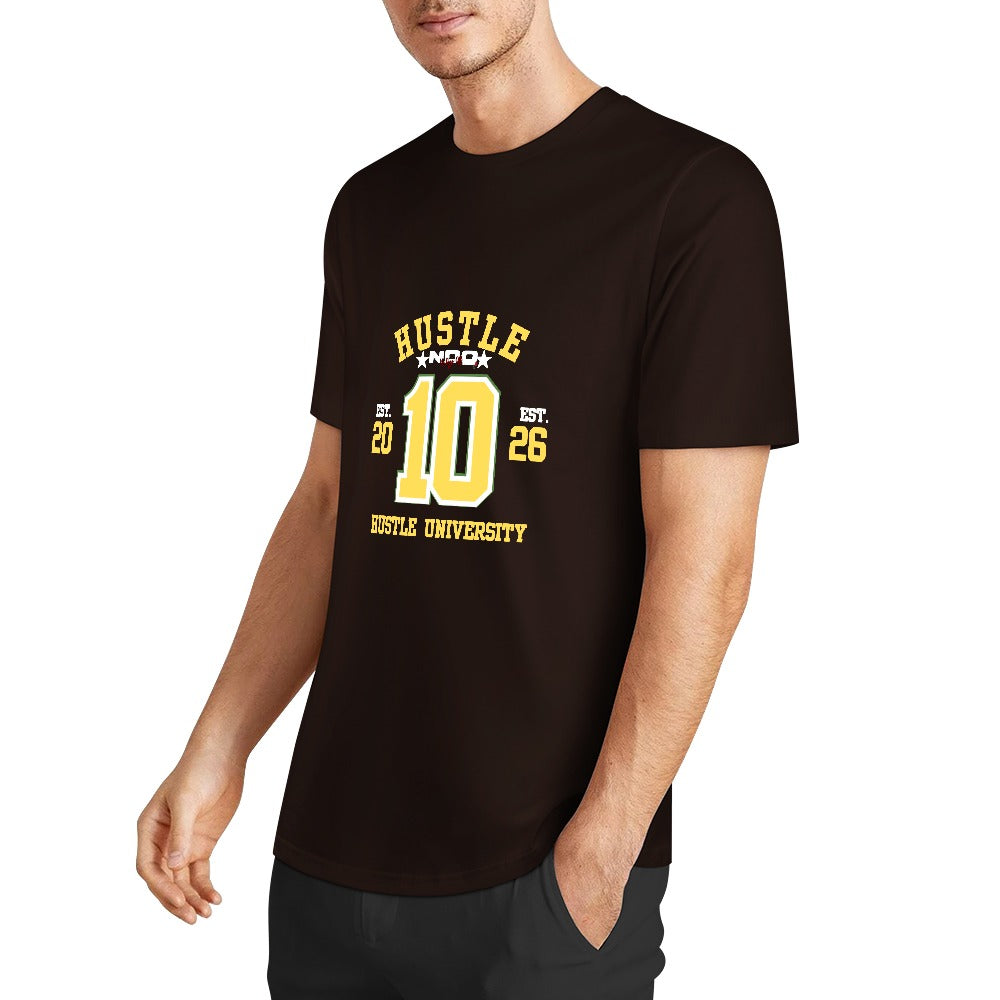 NDO Brown Hustle University New  Pure cotton short sleeved T-shirt