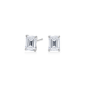 Dia Emerald LGD Classic Stud Earring in 14K White Gold