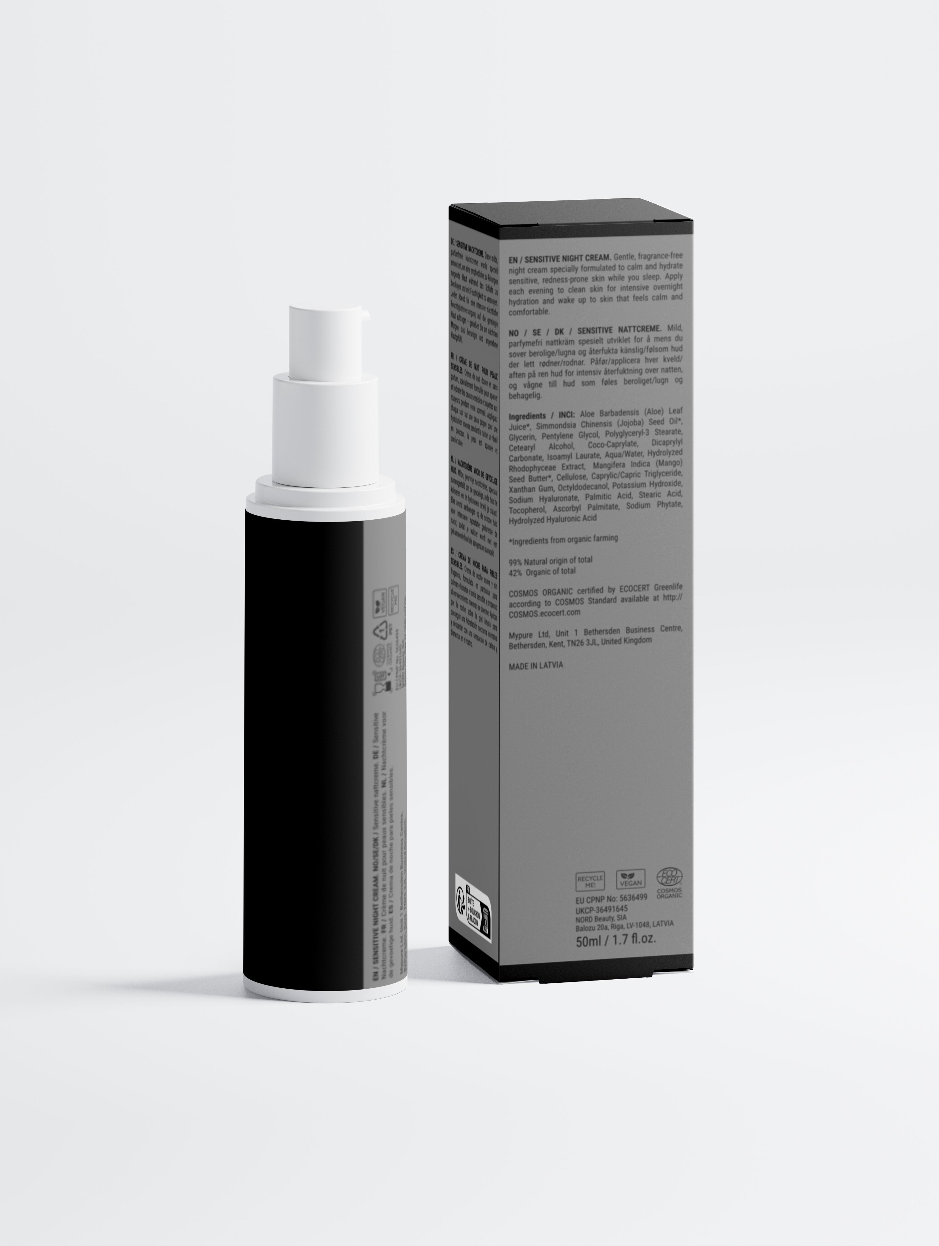 Sensitive Skin Overnight Cream, Fragrance-Free