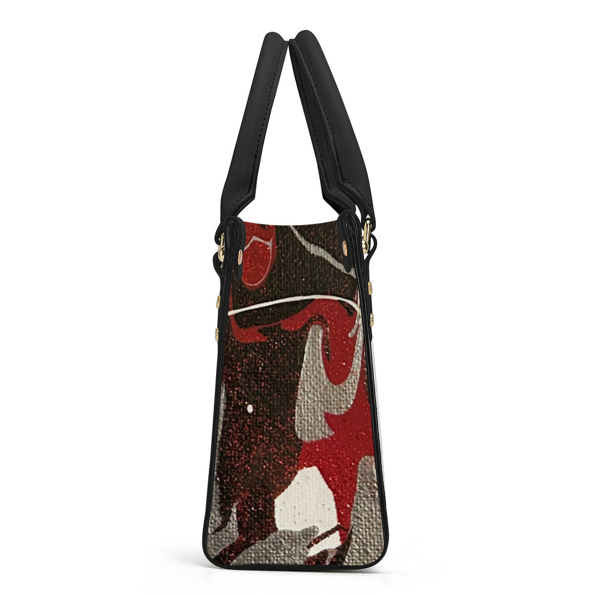 NDO Painting Inspired Luxury Women PU Tote Bag - Black