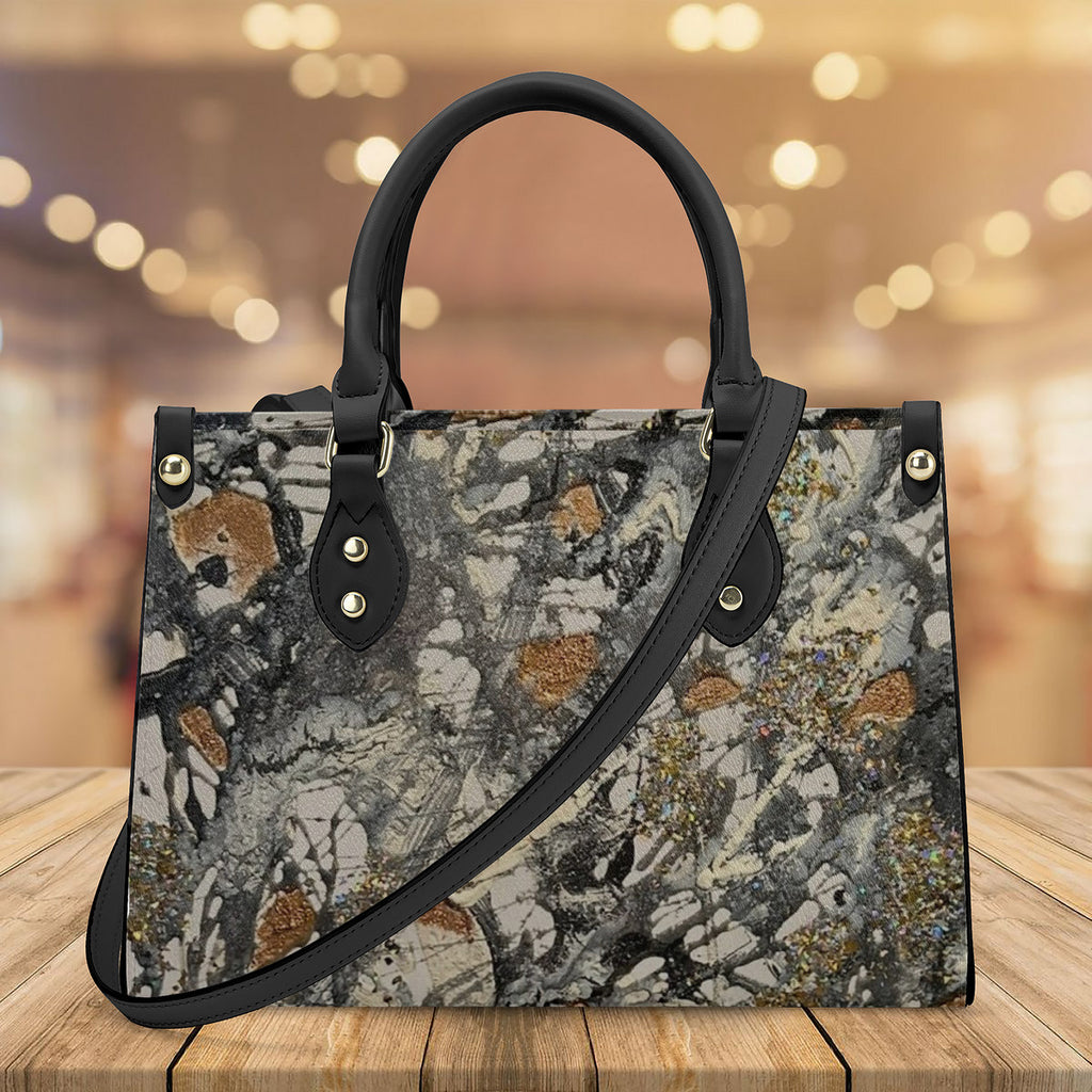 NDO Designs Painting Inspired Luxury Women PU Tote Bag - Black