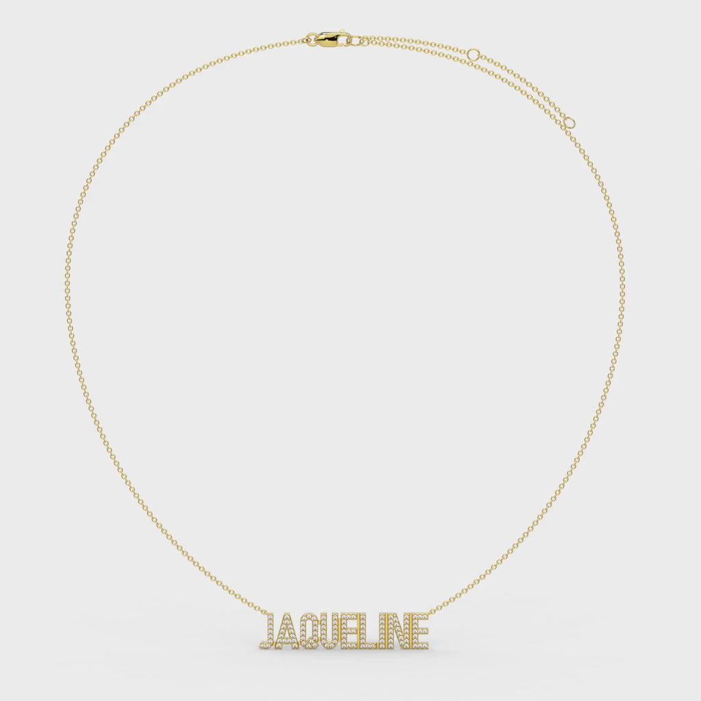Gold Plated Silver Signature name necklace AW24N002GD