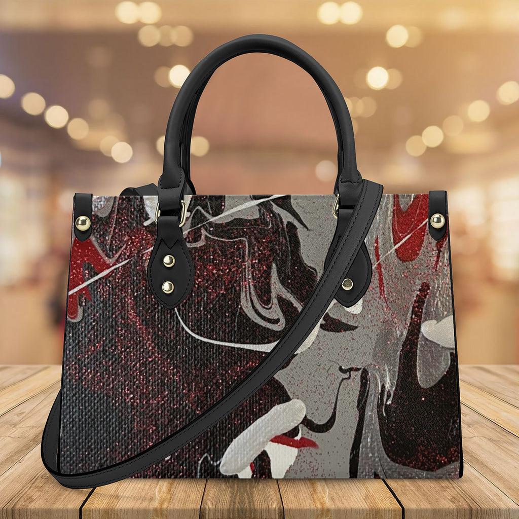 NDO Painting Inspired Luxury Women PU Tote Bag - Black