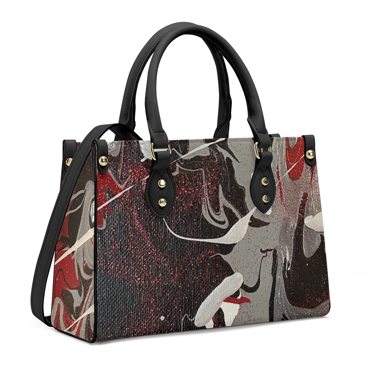 NDO Painting Inspired Luxury Women PU Tote Bag - Black